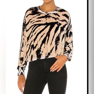 Young Fabulous & Broke Revolve Blue Safari Coraline Sweatshirt US S